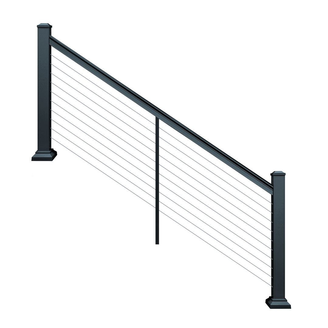 Buy Victorian 6′ Cable Rail Stair Top Rail Kit