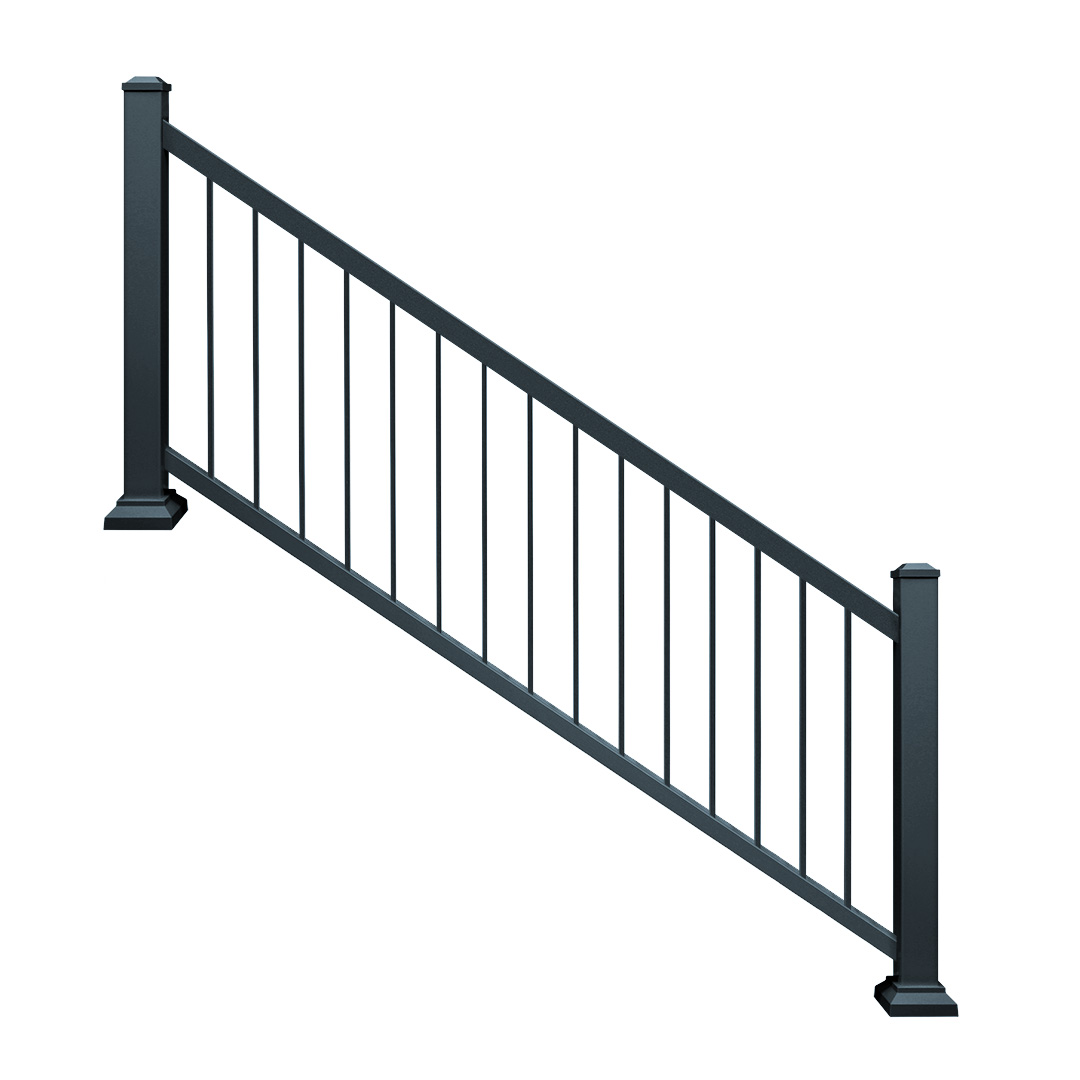 Harmony Railing® 36 in H x 6 ft W Baluster Railing Stair Panel Kit with ...