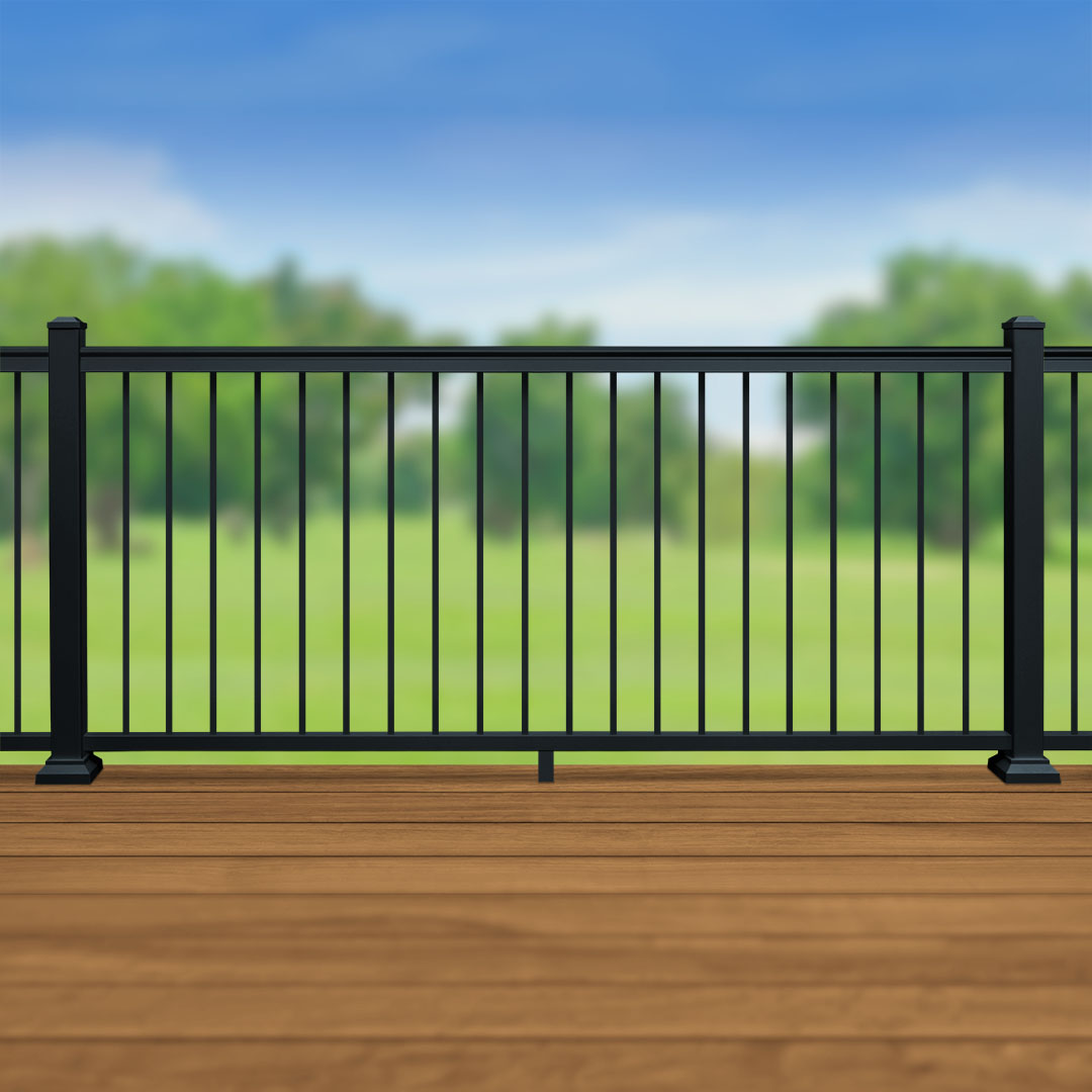 Harmony Railing® 42in H x 8ft W Baluster Railing Deck Panel Kit with Victorian Top Rail Deck